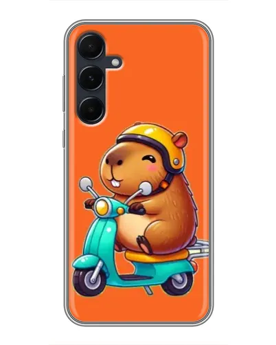 Чехол для Samsung Galaxy A55 с картинкой «Капибара на скутере» Чехол для Samsung Galaxy A55 с картинкой «Капибара на скутере»