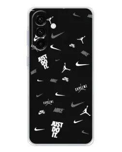 Чехол для Samsung Galaxy A56 5G с картинкой «Nike Black Pattern» Чехол для Samsung Galaxy A56 5G с картинкой «Nike Black Pattern»