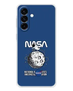 Чехол для Samsung Galaxy A56 5G с картинкой «NASA — лунная миссия»