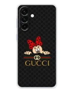 Чехол для Samsung Galaxy A56 5G с картинкой «Минни Маус Gucci — черный»
