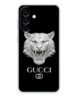 Чехол для Samsung Galaxy A56 5G с картинкой «Gucci — серебряный лев»