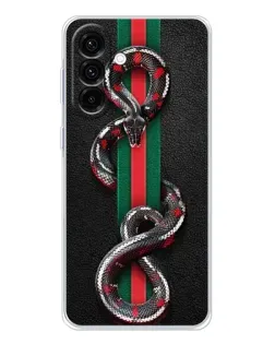 Чехол для Samsung Galaxy A56 5G с картинкой «Gucci — змея на полосе»