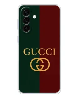 Чехол для Samsung Galaxy A56 5G с картинкой «Gucci — темно-зеленый градиент»