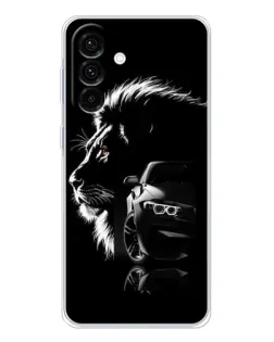 Чехол для Samsung Galaxy A56 5G с картинкой «BMW и лев»