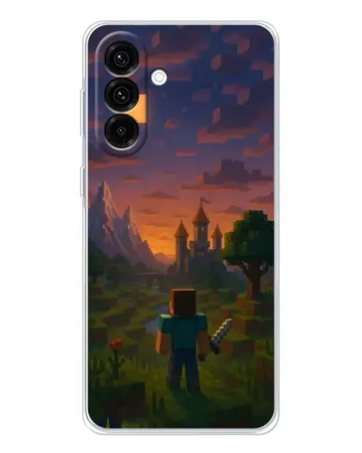 Чехол для Samsung Galaxy A56 5G с картинкой «Стив у башни» Чехол для Samsung Galaxy A56 5G с картинкой «Стив у башни»