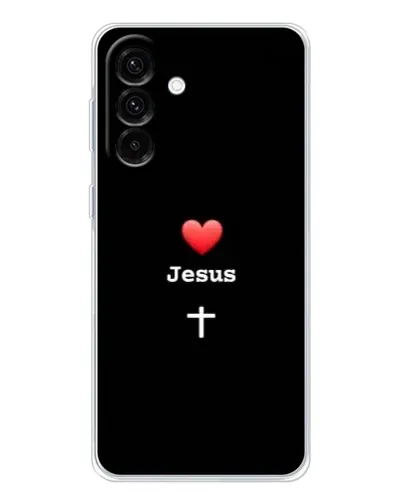 Чехол для Samsung Galaxy A56 5G с картинкой «Сердце - Jesus»