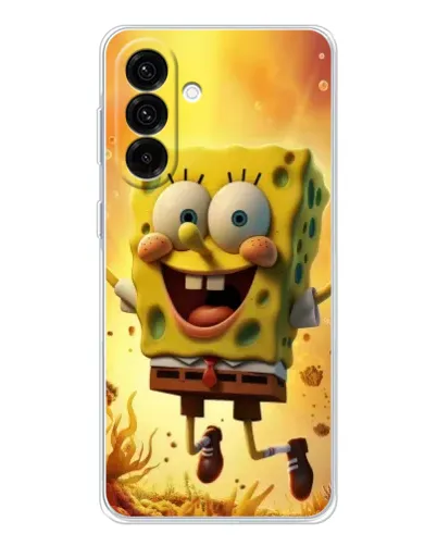 Чехол для Samsung Galaxy A56 5G с картинкой «Губка Боб прыгает»