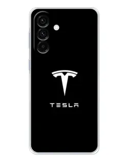 Чехол для Samsung Galaxy A56 5G с картинкой «Tesla White Logo» Чехол для Samsung Galaxy A56 5G с картинкой «Tesla White Logo»