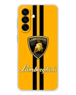 Чехол для Samsung Galaxy A56 5G с картинкой «Lamborghini Stripe желтый»