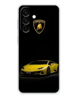 Чехол для Samsung Galaxy A56 5G с картинкой «Lamborghini желтый акцент»
