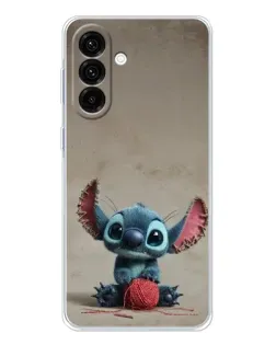 Чехол для Samsung Galaxy A56 5G с картинкой «Стич на коричневом фоне»
