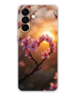 Чехол для Samsung Galaxy A56 5G с картинкой «Розовый цвет сердце на фоне заката» Чехол для Samsung Galaxy A56 5G с картинкой «Розовый цвет сердце на фоне заката»