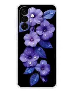 Чехол для Samsung Galaxy A56 5G с картинкой «Фиолетовые цветы с росою»