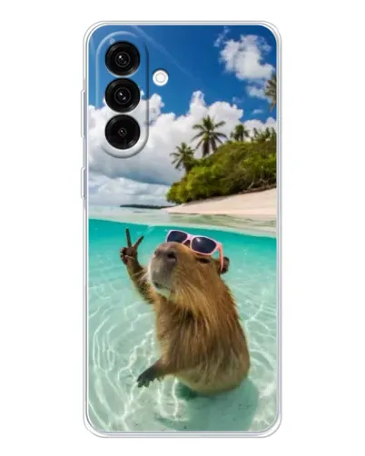 Чехол для Samsung Galaxy A56 5G с картинкой «Капибара на море» Чехол для Samsung Galaxy A56 5G с картинкой «Капибара на море»