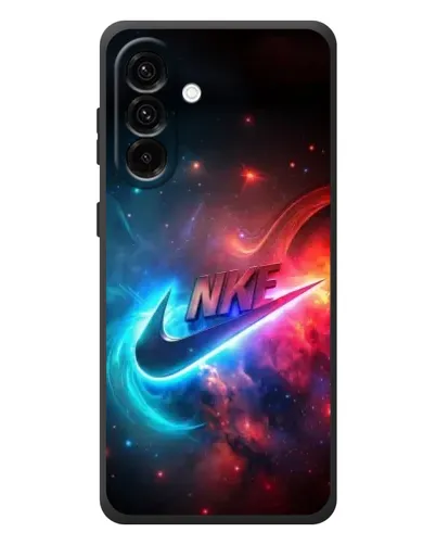 Чехол для Samsung Galaxy A57 с картинкой «Огненный логотип Nike»