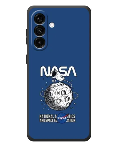 Чехол для Samsung Galaxy A57 с картинкой «NASA — лунная миссия»