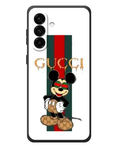 Чехол для Samsung Galaxy A57 с картинкой «Микки Маус Gucci — полосы»