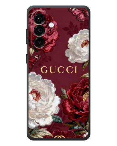 Чехол для Samsung Galaxy A57 с картинкой «Gucci — бордовые розы» Чехол для Samsung Galaxy A57 с картинкой «Gucci — бордовые розы»