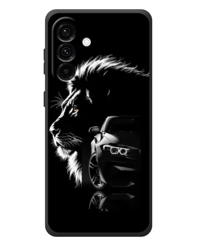 Чехол для Samsung Galaxy A57 с картинкой «BMW и лев» Чехол для Samsung Galaxy A57 с картинкой «BMW и лев»