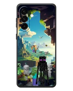 Чехол для Samsung Galaxy A57 с картинкой «Эндермен в лесу»