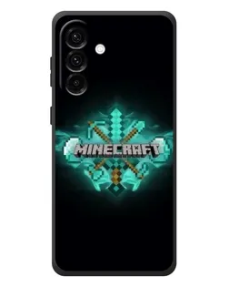 Чехол для Samsung Galaxy A57 с картинкой «Minecraft Diamond лого»