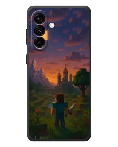 Чехол для Samsung Galaxy A57 с картинкой «Стив у башни» Чехол для Samsung Galaxy A57 с картинкой «Стив у башни»