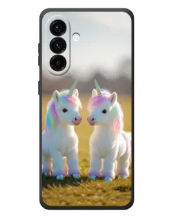 Чехол для Samsung Galaxy A57 с картинкой «Пара единорогов»