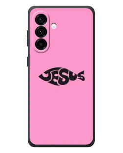 Чехол для Samsung Galaxy A57 с картинкой «Розовый символ  Jesus»