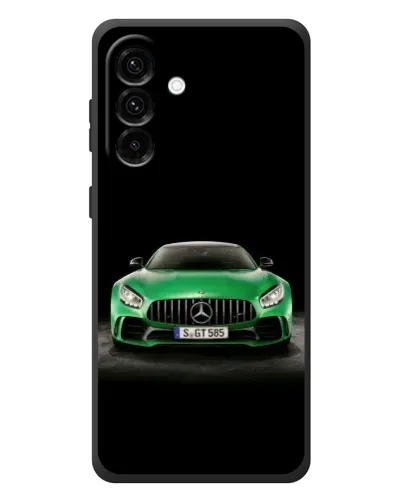 Чехол для Samsung Galaxy A57 с картинкой «Mercedes — неоновый лого»