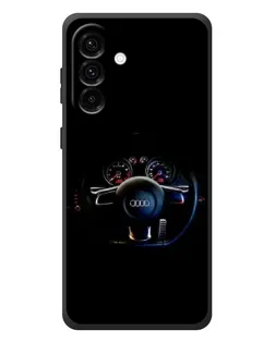 Чехол для Samsung Galaxy A57 с картинкой «Салон Audi — руль»