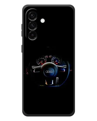 Чехол для Samsung Galaxy A57 с картинкой «Салон Audi — руль»