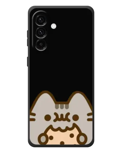 Чехол для Samsung Galaxy A57 с картинкой «Пушин на черном»