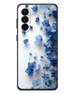Чехол для Samsung Galaxy A57 с картинкой «Голубой цветочный каскад»