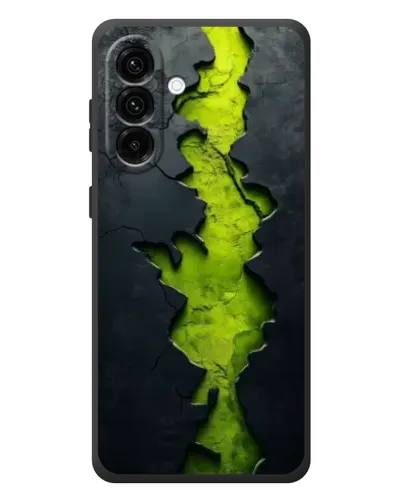 Чехол для Samsung Galaxy A57 с картинкой «Салатовый разлом скалы»