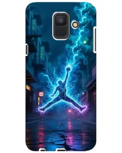 Чехол для Samsung Galaxy A6 2018 (A600F) с картинкой «Jordan Gold Jumpman»