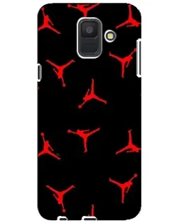 Чехол для Samsung Galaxy A6 2018 (A600F) с картинкой «Jordan Red Pattern»