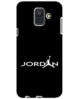 Чехол для Samsung Galaxy A6 2018 (A600F) с картинкой «Jordan White Logo»