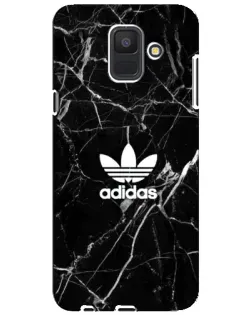 Чехол для Samsung Galaxy A6 2018 (A600F) с картинкой «Белый мрамор Adidas»