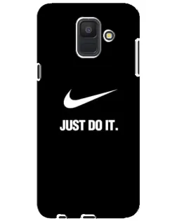 Чехол для Samsung Galaxy A6 2018 (A600F) с картинкой «Классический принт Nike» Чехол для Samsung Galaxy A6 2018 (A600F) с картинкой «Классический принт Nike»