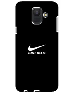 Чехол для Samsung Galaxy A6 2018 (A600F) с картинкой «Минимализм от Nike» Чехол для Samsung Galaxy A6 2018 (A600F) с картинкой «Минимализм от Nike»