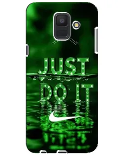 Чехол для Samsung Galaxy A6 2018 (A600F) с картинкой «Зеленый неоновый Nike» Чехол для Samsung Galaxy A6 2018 (A600F) с картинкой «Зеленый неоновый Nike»