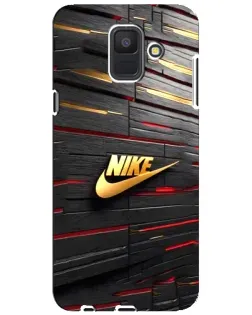 Чехол для Samsung Galaxy A6 2018 (A600F) с картинкой «Золотой Nike на металле» Чехол для Samsung Galaxy A6 2018 (A600F) с картинкой «Золотой Nike на металле»