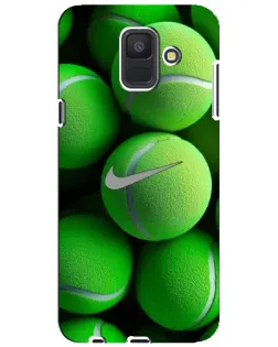 Чехол для Samsung Galaxy A6 2018 (A600F) с картинкой «Теннисные мячи Найк» Чехол для Samsung Galaxy A6 2018 (A600F) с картинкой «Теннисные мячи Найк»
