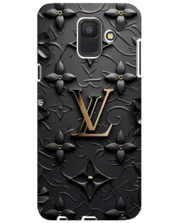 Чехол для Samsung Galaxy A6 2018 (A600F) с картинкой «Кожаная текстура LV»