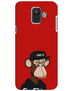 Чехол для Samsung Galaxy A6 2018 (A600F) с картинкой «Bored Ape — красный фон» Чехол для Samsung Galaxy A6 2018 (A600F) с картинкой «Bored Ape — красный фон»