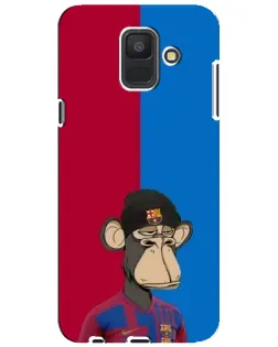 Чехол для Samsung Galaxy A6 2018 (A600F) с картинкой «Bored Ape — фанат Барсы» Чехол для Samsung Galaxy A6 2018 (A600F) с картинкой «Bored Ape — фанат Барсы»