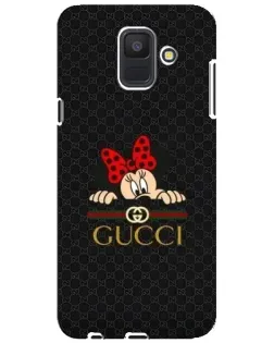 Чехол для Samsung Galaxy A6 2018 (A600F) с картинкой «Минни Маус Gucci — черный»