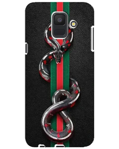 Чехол для Samsung Galaxy A6 2018 (A600F) с картинкой «Gucci — змея на полосе» Чехол для Samsung Galaxy A6 2018 (A600F) с картинкой «Gucci — змея на полосе»