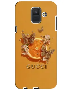 Чехол для Samsung Galaxy A6 2018 (A600F) с картинкой «Gucci — золотые бабочки»
