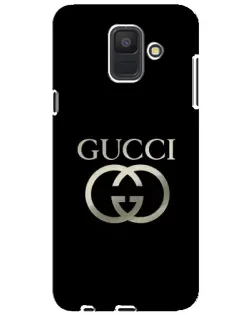Чехол для Samsung Galaxy A6 2018 (A600F) с картинкой «Gucci — золото на черном»